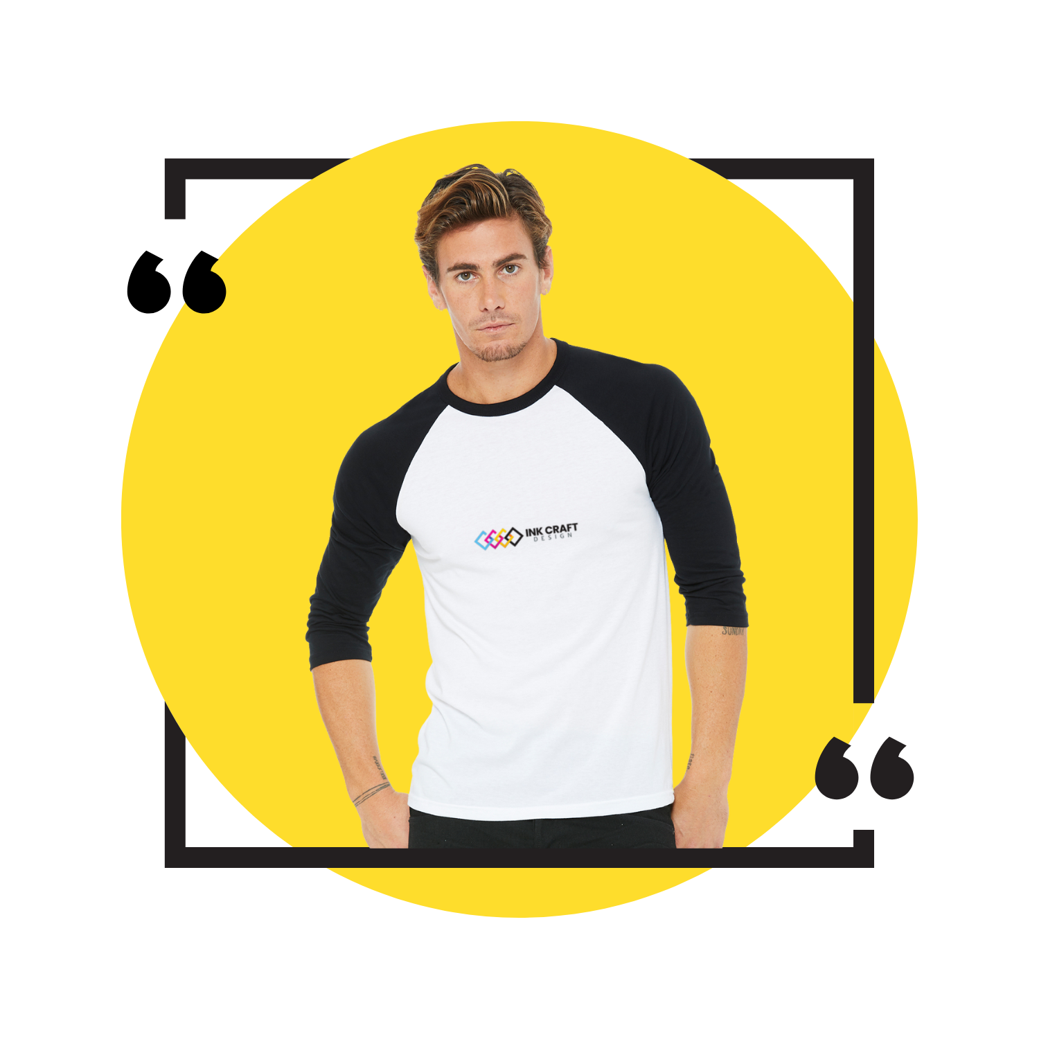 Men's/Unisex 3/4 Sleeve